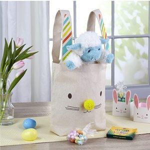 NWT Set of 2 Hallmark Bunny Canvas Tote Bag